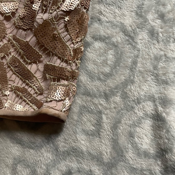 SAYLOR Jacqueline Rose Gold Sequin Romper - Picture 5 of 7